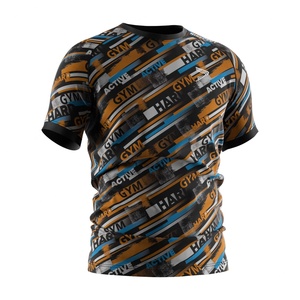 เสื้อผ้าออกกำลังกายพิมพ์ลาย Oem Odm เสื้อผ้าแอคทีฟแวร์ เสื้อกีฬาผู้ชาย เสื้อยืดคอมเพรสชั่น - Product Image 3