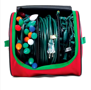 Hot Selling 600D Oxford Holiday <b>Christmas</b> <b>Lights</b> <b>Bulbs</b> Storage Box Container - Product Image 2