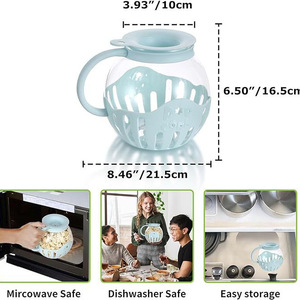 Recipientes para <span class=keywords><strong>Palomitas</strong></span> de Maíz para <span class=keywords><strong>Microondas</strong></span>, Mini Recipientes Seguros de Vidrio Borosilicato con Tapa de Silicona, Máquinas para <span class=keywords><strong>Hacer</strong></span> <span class=keywords><strong>Palomitas</strong></span> de Maíz - Product Image 6