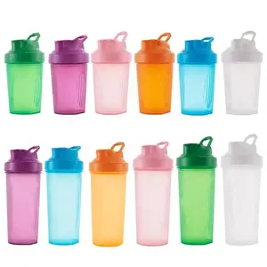 Пластиковая бутылка-Шейкер для протеина С логотипом на заказ, Спортивная бутылка для воды для фитнеса 20 унций/600 мл