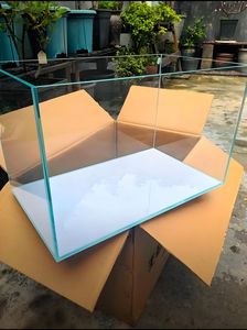 Taille personnalisée grand réservoir de poissons en verre clair plat solide équipement d'<span class=keywords><strong>aquarium</strong></span> personnalisé pour la maison cuisine et décoration solaire - Product Image 5