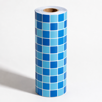 Maßgefertigte Verstärkte PVC-Poolmembran Wasserdichte Schwimmbadauskleidung Anti-UV Mosaik Wasserwellen OEM-Hersteller Großhandel