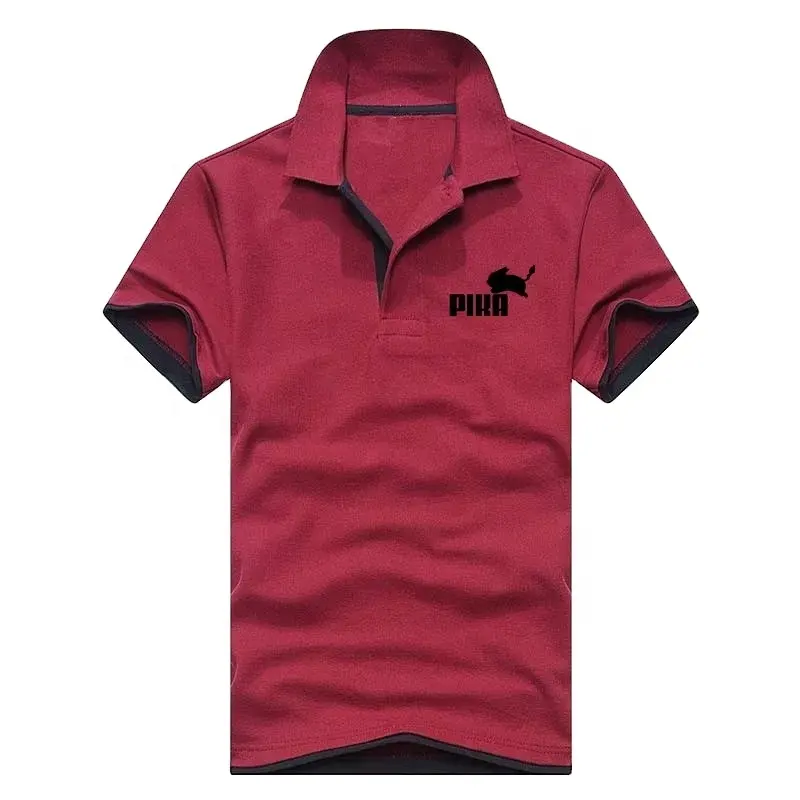 Free Sample Custom Embroidered Logo 95% Cotton 5%spandex Man Golf Business Uniform Solid Color Polo Shirt