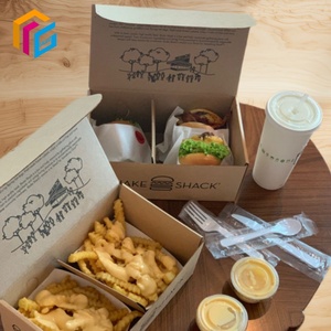Caja de Comida Rápida Reciclable con Relieve Personalizado para Hamburguesas y Papas Fritas, Envase de Alimentos Desechable para Llevar, Compostable y Ecológico - Product Image 1