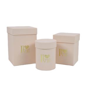 Custom cajas redondas para flores paper square shape cylinder packaging rose hat box storage gift box with handle with lid