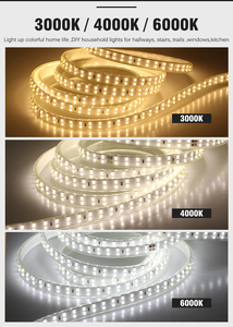 Bande LED haute tension 220V sans pilote, double rangée, 240 LED/m, auto-adhésive, en silicone, étanche, pour éclairage de profil en aluminium - Product Image 6