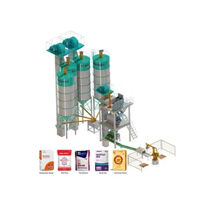Dry Mix Mortar Plant Production Line Dry Mortar Machine With Sand Dryer For Sale