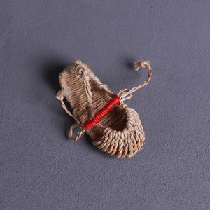 Handmade Woven Shoe Pendant Bamboo Resin Chinese Style <b>Car</b> <b>Ornament</b> Rearview Mirror Decorative Craft - Product Image 4