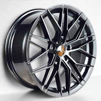 Rines de Aleación de Alto Rendimiento de 18 Pulgadas, Color Negro Brillante, 5x114.3, para Mitsubishi EVO Subaru STI, Venta al Por Mayor de Fábrica