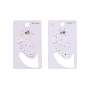 Boucles d'oreilles à clipser avec fleurs et strass Acero, bijoux fins pour femmes, à porter au quotidien - Product Image 2