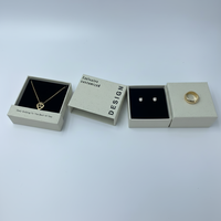 Boîte à bijoux coulissante en carton, boîte de rangement pour bagues, boucles d'oreilles, colliers, boîte à bijoux personnalisée avec logo, boîte à alliances