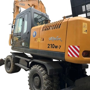 La puissante excavatrice à roues 210W-7 a utilisé Hyundai Original Corée du Sud bas prix avec moteur Kobelco 21 tonnes 0.92mÂ ³ Bucket - Product Image 1