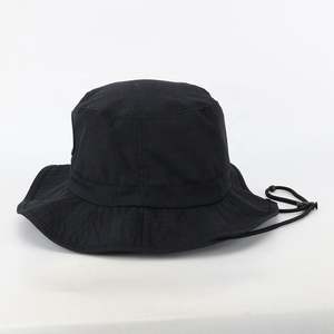 Casquette de plage en polyester à séchage rapide avec broderie Gorras réglable de haute qualité personnalisée, chapeau seau en gros avec ficelle à large bord de pêcheur - Product Image 3