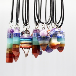 Nhà Máy Trực Tiếp Tự Nhiên Đá Quý Túi 7 Chakra Đá Tinh Thể Và Chữa Bệnh Đá Pha Lê Thủ Công Mỹ Nghệ Bảy Chakra Pha Lê Mặt Dây Chuyền - Product Image 2