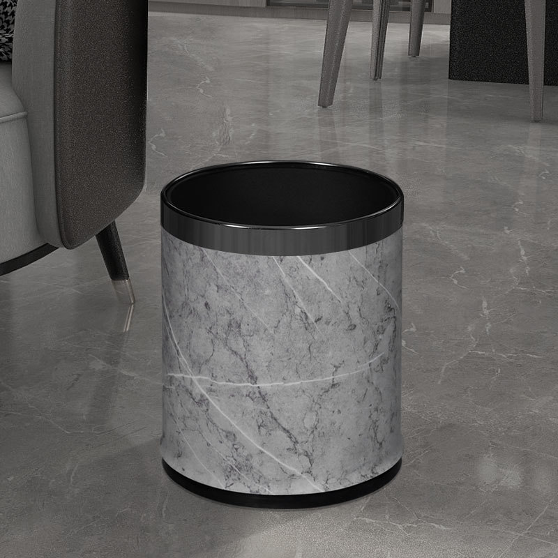 10L High-Grade Grey Marble with Black and Gold Trim