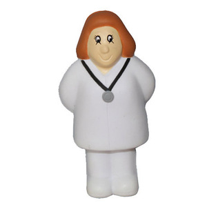 Jouet anti-stress en mousse PU souple personnalisé avec logo imprimé de haute qualité, forme de docteur, promotionnel - Product Image 1