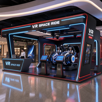 Skyfun Service VR Professionnel Tout-en-un : Simulateur de Cinéma Intérieur en Fibre de Verre 4 Places pour Centre de Jeux Commercial