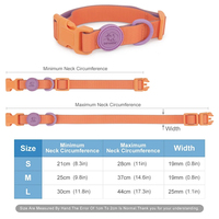 Collier pour petit chien coloré, tendance, imperméable, réglable, à libération rapide, réfléchissant, doux, imprimé, personnalisé, couleur personnalisée, pour chiot