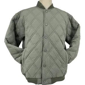 Fashion diamond lattice quilting fleece jacket men mens winter jackets fall windbreaker hiking jacket