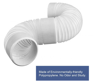 צינור פליטה גמיש בקוטר 5 אינץ' למזגן נייד, בלחץ גבוה, משולב אנכית, מובנה, עשוי PP. - Product Image 3