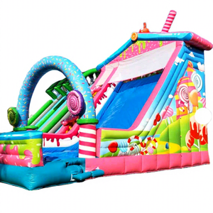 Khổng lồ kẹo Land <span class=keywords><strong>Inflatable</strong></span> lâu đài cho bữa tiệc sinh nhật với trượt và trượt - Product Image 1