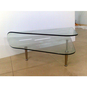 سطح طاولة زجاجي منحني منحني مخصص لإعادة البيع - Product Image 1