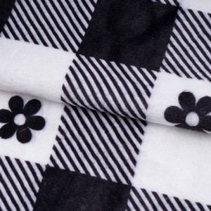 Tela de satén con respaldo polar de franela estampada a cuadros de peso pesado de piel suave para Charm Pack Squares - Product Image 2