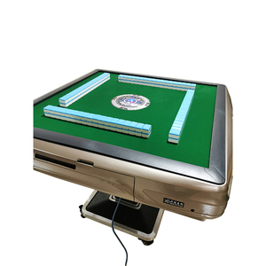 Mesa automática de <span class=keywords><strong>Mahjong</strong></span> de lujo, 2 juegos, 2 colores, azulejos de <span class=keywords><strong>Mahjong</strong></span> portátiles, patrón cuadrado plegable, entretenimiento de Metal de plástico - Product Image 4