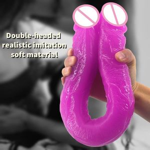 Dildo Doble de PVC Flexible para Mujeres, Tamaño Grande, 100% Impermeable, 285g, para Uso Lésbico, Marca Xln Factory Skin - Product Image 3