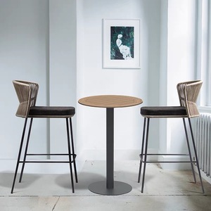 Nordic Rope Rattan aluminum Waterproof Dinning <b>Chair</b> Patio Restaurant Aluminium <b>Stackable</b> Outdoor bar <b>Chair</b> for Garden hotel - Product Image 1
