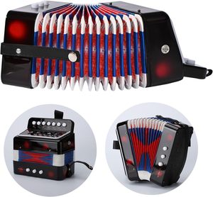 LIEKE Akkordeon mit 10 Tasten, Knopfakkordeon-Spielzeug für Kinder, Musikinstrument, Mini-Akkordeon für Kinder und Anfänger (Schwarz) - Product Image 4