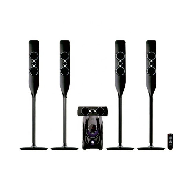 5.1 Advanced Surround Sound Home Theater Speakers with High Fidelity Multimedia Display Low Distortion Wood Material