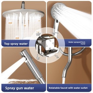 Ensemble <span class=keywords><strong>de</strong></span> <span class=keywords><strong>douche</strong></span> haute pression moderne pour salle <span class=keywords><strong>de</strong></span> bain domestique, pomme <span class=keywords><strong>de</strong></span> <span class=keywords><strong>douche</strong></span> avec fonction <span class=keywords><strong>de</strong></span> surpression, unité autonome - Product Image 3