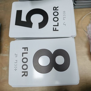 Señalización Táctil Moderna con Número en Braille, Cumple con ADA, de Aluminio Compuesto Iluminado, para Hotel u Oficina - Product Image 5