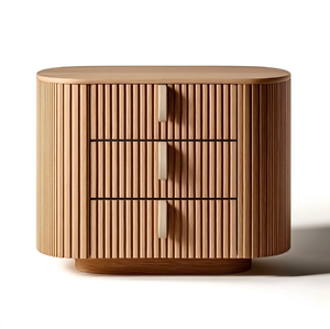 현대적인 미국식 원목 3단 서랍 스마트 다기능 화장대 겸 침실용 협탁 세트 (호텔용) - Product Image 4