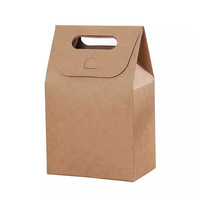 Vente en gros d'usine, emballage en papier kraft, sachet de bonbons, sacs cadeaux, poignée découpée, impression de logo personnalisée, sac de bonbons