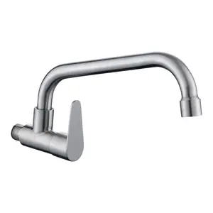 304 tipo de parede única torneira fria torneira da cozinha de aço inoxidável tanque de água fabricantes de lead-free horizontal única torneira fria