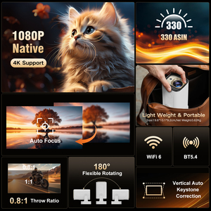 EU Magcubic HY310 <b>Projector</b> Auto 4K Native 1080P 330ANSI Android11 5W Speaker Voice Assistant Upgraded HY300 - Product Image 3