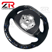 Modification de l'intérieur de la voiture, volant de course en fibre de carbone forgée personnalisé avec LED RPM améliorées pour Chevrolet Camaro ZL1 SS 2SS