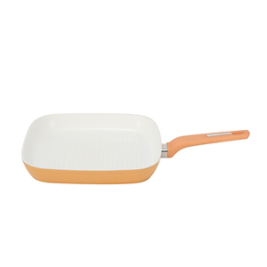 Juego de Utensilios de Cocina de Aluminio Naranja con Revestimiento Cerámico Premium al por Mayor, LFGB, Libre de PFOA, Ollas Antiadherentes, Sartén, Sartén <span class=keywords><strong>para</strong></span> Asar - Product Image 5