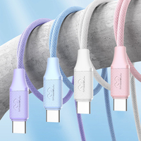 Câble de charge rapide USB-C vers Type-C Miccell 60W 3A pour iOS et ordinateur