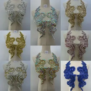 Parche DIY Multicolor Hecho a Mano con Flores de Cristal, Espejo y Pedrería Brillante para Abrigos, Cinturones, Hombros y Vestidos de Novia - Product Image 6