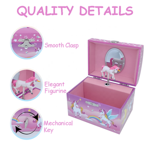 Elegante Caja Musical <span class=keywords><strong>de</strong></span> Joyería con Diseño <span class=keywords><strong>de</strong></span> Unicornio <span class=keywords><strong>de</strong></span> Jakos Factory - Regalo Perfecto para <span class=keywords><strong>Cumpleaños</strong></span>, Navidad y Festividades para Niñas - Product Image 3