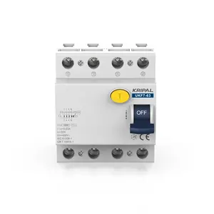 KRIPAL Disyuntor en Miniatura 4P Tipo AC 32A, Disyuntor en Miniatura 4 polos 32AMP AC ELCB 230V 400V 32A 30mA ELCB RCCB RCD