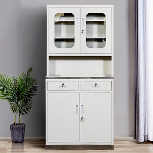 Gabinete de Hospital de Acero Inoxidable con 2 Puertas y Cerradura con Llave, Almacenamiento Médico Resistente para Clínica y Habitación de Hospital - Product Image 3