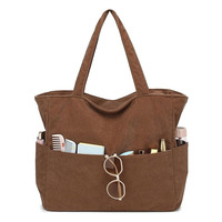 Grand fourre-tout Sac de plage étanche au sable Sac de piscine de plage avec fermeture éclair et poches humides Sac à bandoulière pour professeur de voyage Épicerie