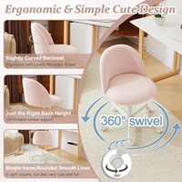 Chaises de bureau modernes et abordables, chaise pivotante réglable avec roulettes pour bureau, étude, salon, coiffeuse, chambre à coucher