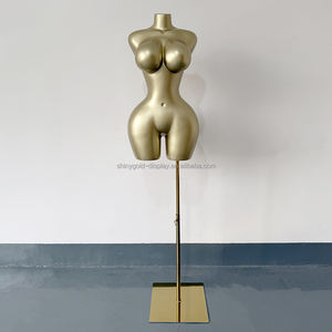 Mannequins féminins en fibre de verre grandeur nature <span class=keywords><strong>avec</strong></span> une poitrine et des hanches généreuses, corps galbé, taille plus, <span class=keywords><strong>mannequin</strong></span> <span class=keywords><strong>femme</strong></span> doré, gros seins - Product Image 5