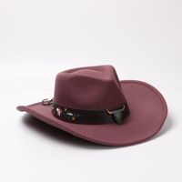 Nouveaux chapeaux d'artiste pour hommes et femmes, casquette en feutre de couleur unie avec bracelet, extérieur