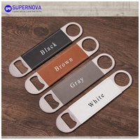Décapsuleur en cuir gravable au laser, vierge, pour logo personnalisé, lame de bar moderne, cadeau de mariage personnalisé